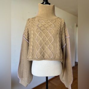 Callahan cropped mock neck sweater
